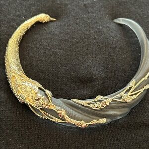 Alexis Bittar Peacock Collar Necklace.